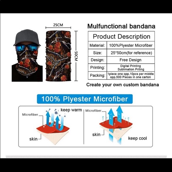 2pack American flag face shield. Tube ban… - Picture 12 of 12